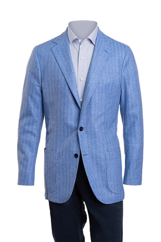 Sartorio Herringbone Virgin Wool Sport Jacket