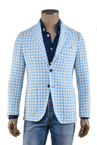 Sartorio Houndstooth Alpaca-Cotton Sport Jacket