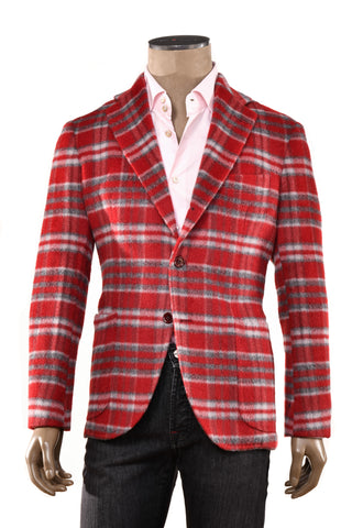 Sartorio Plaid Alpaca-Wool Sport Jacket