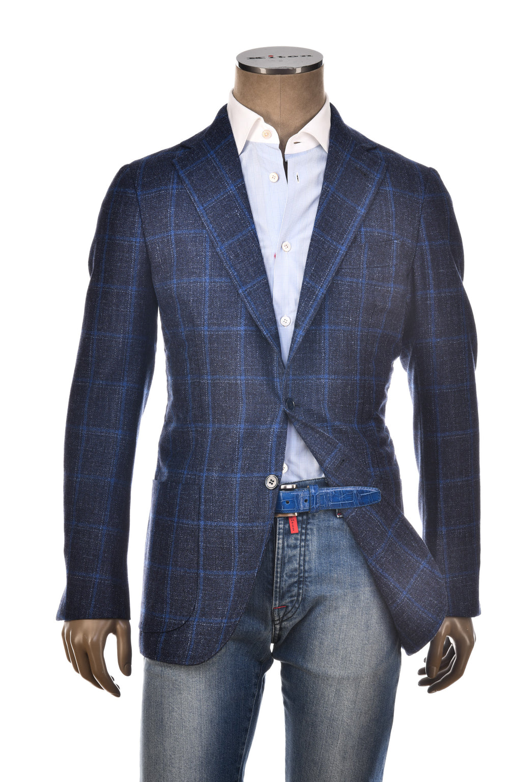 Blue & Yellow Ungaro Windowpane Sport Jacket 100% Wool main image 1