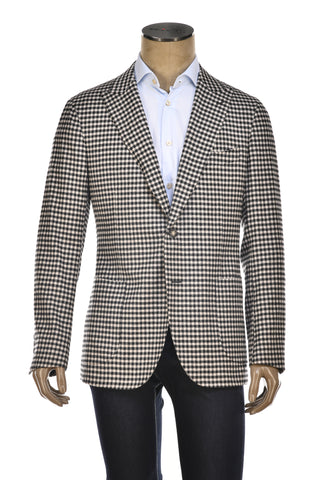 Carlo Barbera Shepherd Check Wool-Cashmere Sport Jacket