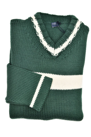 Fedeli Virgin Wool V-Neck Knit Sweater