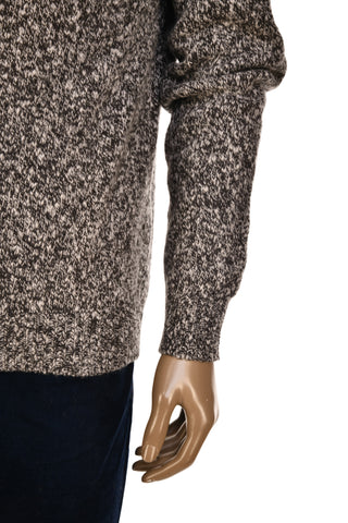 Fedeli Wool-Cashmere Marled Crewneck Knit Sweater