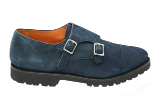 Andrea Ventura Monte Carlo Suede Monk Strap Dress Shoes