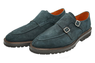 Andrea Ventura Norvegese Parigino Adler Suede Monk Strap Shoes