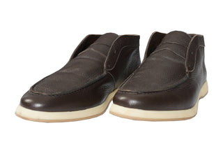 Andrea Ventura Leather High Penny Loafers