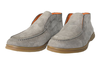 Andrea Ventura Suede High Loafers w/ Rubber Soles