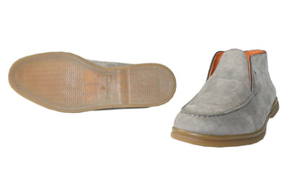 Andrea Ventura Suede High Loafers w/ Rubber Soles