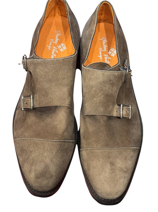 Andrea Ventura Monte Carlo Suede Monk Strap Dress Shoes