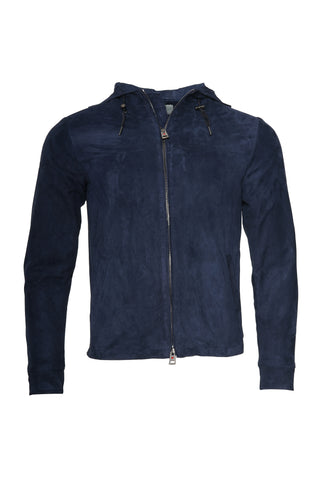 Kired Olek 1 Solid Suede Hooded Zip-Up Light-Jacket