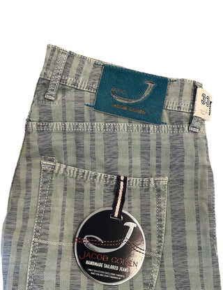 Jacob Cohen Style 656 Jumbo Pinstripe Cotton Pants
