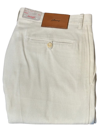 Brioni Birdseye Button Pocket Cotton Chino Pants