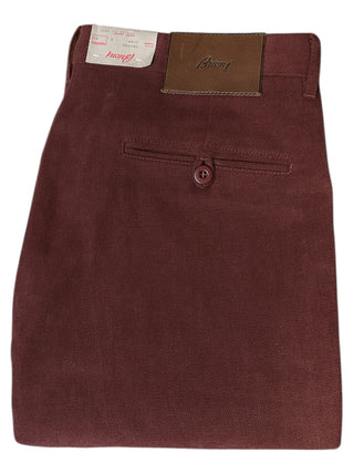 Brioni Birdseye Button Pocket Cotton Chino Pants