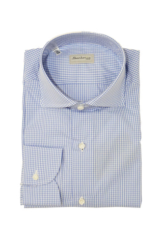 Sartorio Micro Gingham Cotton Dress Shirt