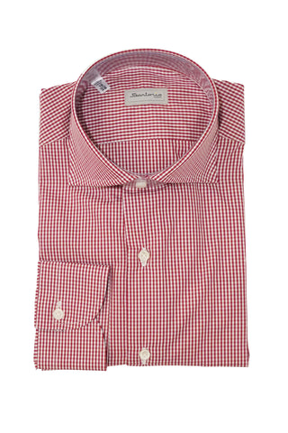 Sartorio Micro Gingham Cotton Dress Shirt