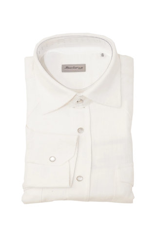 Sartorio Denim Snap Button Cotton Shirt