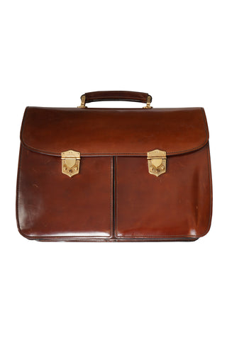 Tardini Double-Gusset Shell Cordovan Business Briefcase