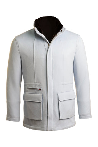 Kired by Kiton KONE Cashmere-Mink Fur Overcoat