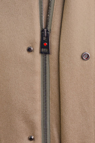 Kired by Kiton MUTP Cashmere Goose Down Overcoat w/ Fur Trim Collar