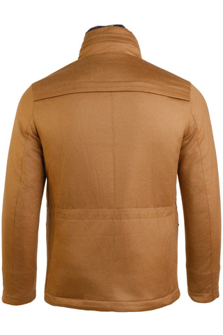 Kired by Kiton MUTP Cashmere Goose Down Overcoat w/ Fur Trim Collar