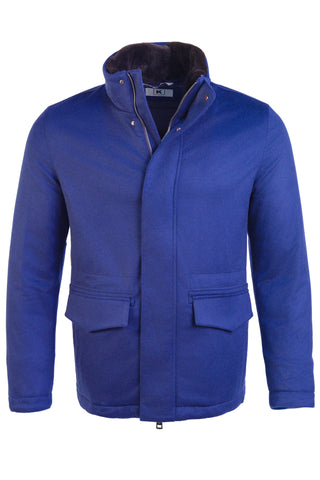 Kired by Kiton MUTP Cashmere Goose Down Overcoat w/ Fur Trim Collar