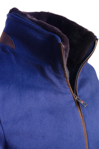 Kired by Kiton SABA Cashmere Beaver Fur Lined Bomber