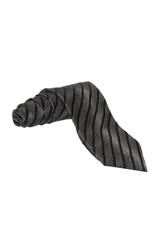 Zilli Box Check-Diagonal Stripe Silk Tie