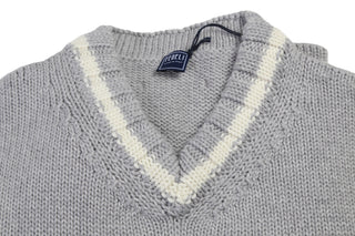Fedeli Virgin Wool V-Neck Knit Sweater