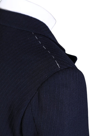 Kiton Navy-Blue Solid Wool Overcoat
