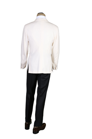 Kiton White Solid Wool Tuxedo