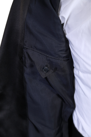 Kiton Black Solid Wool Tuxedo