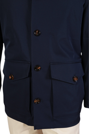 Kired by Kiton Taupe/ Dark-Blue Reversible Jacket