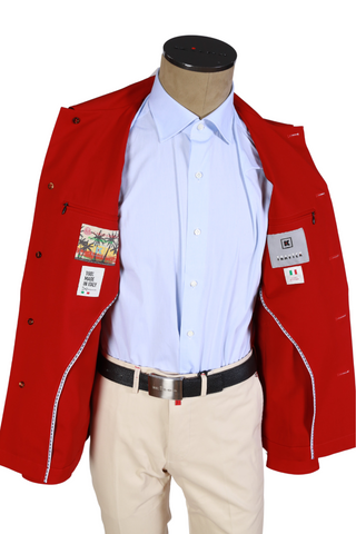 Kired by Kiton Red Solid Jacket