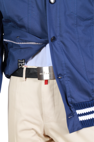 Kired by Kiton Blue Solid Cashmere Jacket