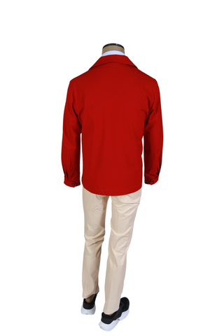 Kired by Kiton Red Solid Overshirt