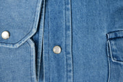 Sartorio Denim Snap Button Cotton Shirt