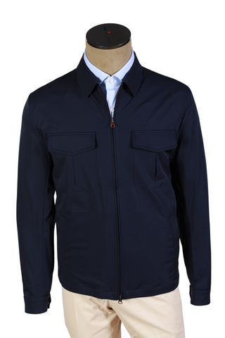 Kired by Kiton Midnight-Blue Nylon Overshirt