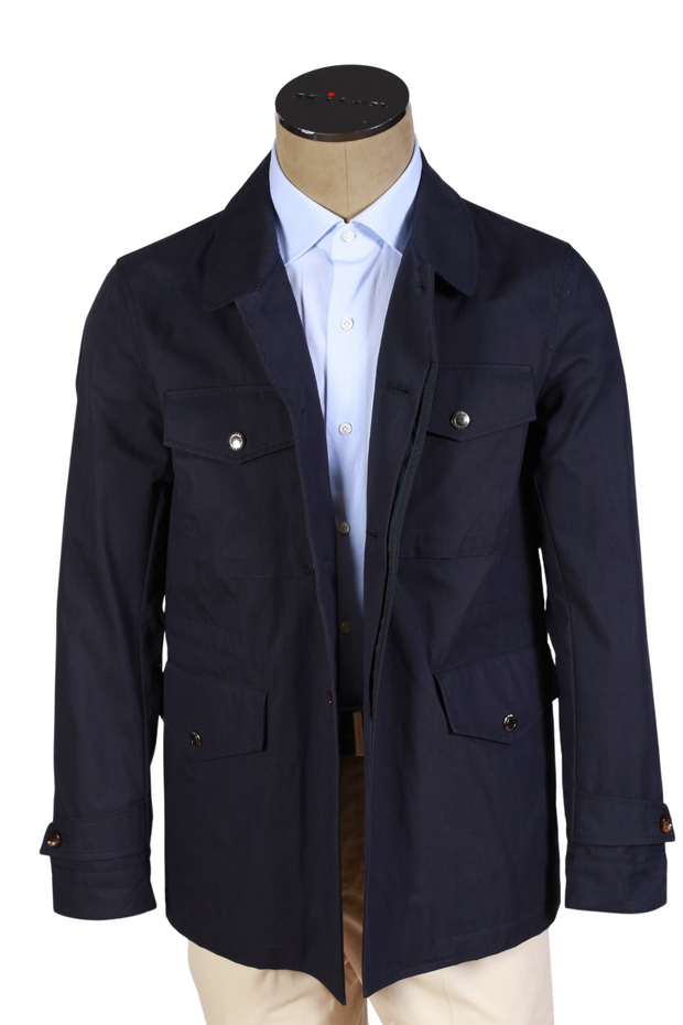 Kired by Kiton Midnight-Blue Cotton Jacket