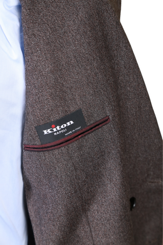 Kiton Taupe Solid Cashmere Suit