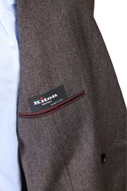 Kiton Brown Solid Cashmere Suit