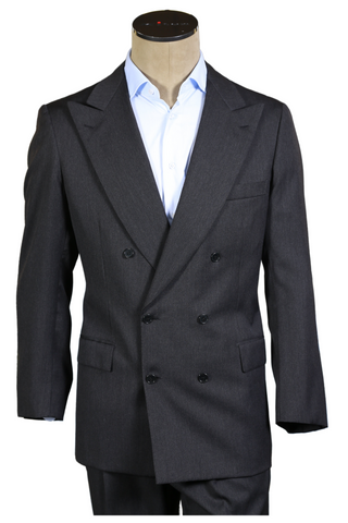 Brioni Dark-Grey Double Breasted Wool Suit