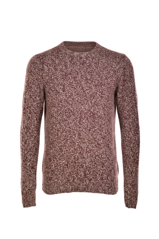 Fedeli Wool-Cashmere Marled Crewneck Knit Sweater