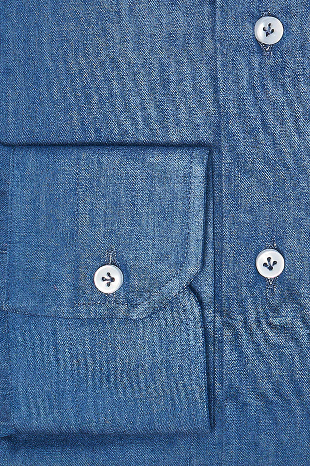 Sartorio Denim Snap Button Cotton Shirt