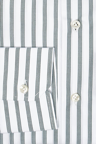 Sartorio White Striped Cotton Shirt