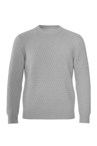 Brioni Basketweave Knit Cashmere Crewneck Sweater