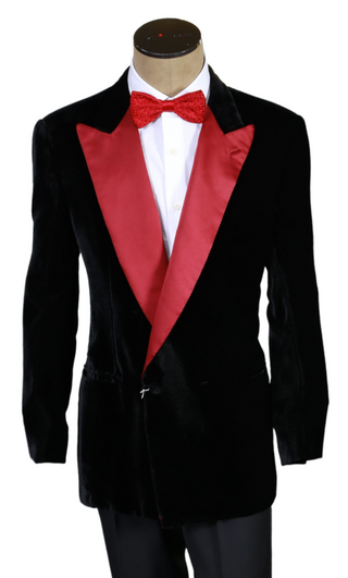 Brioni Solid Black/ Red Tuxedo