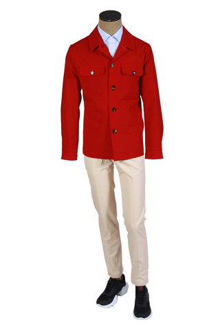 Kired by Kiton Red Solid Overshirt