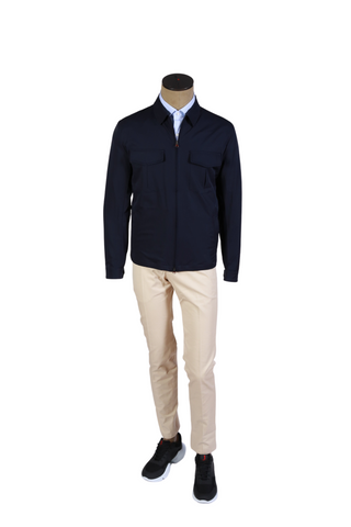 Kired by Kiton Midnight-Blue Nylon Jacket