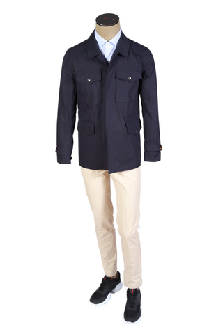 Kired by Kiton Midnight-Blue Cotton Jacket