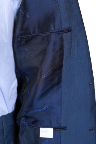 Kiton Cobalt Blue Solid Wool Suit
